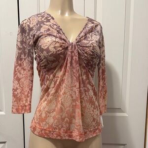 LANGUAGE Elegant Pink and Purple Women's Top